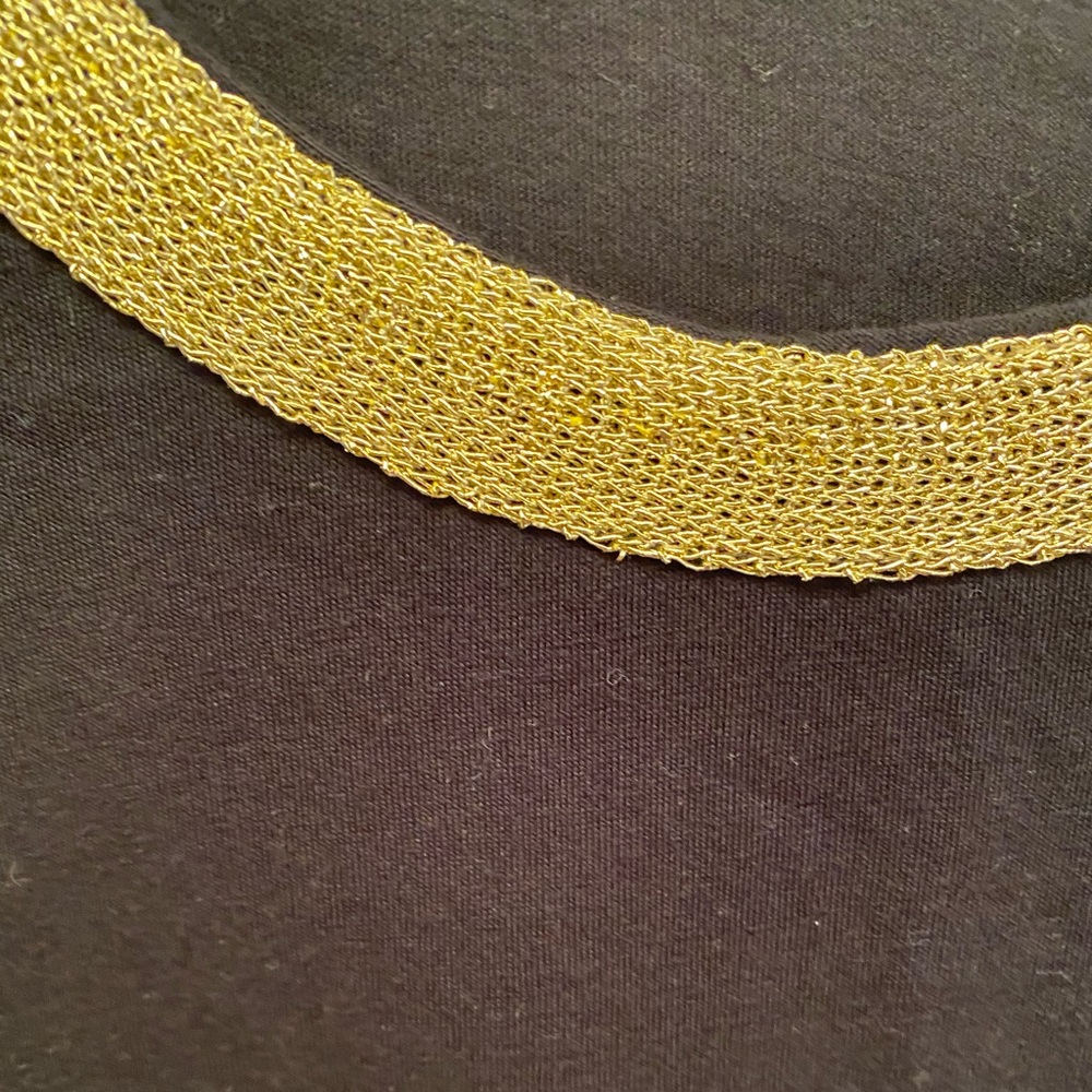 Michael Kors cap sleeve top with gold detail XS - Picture 2 of 5